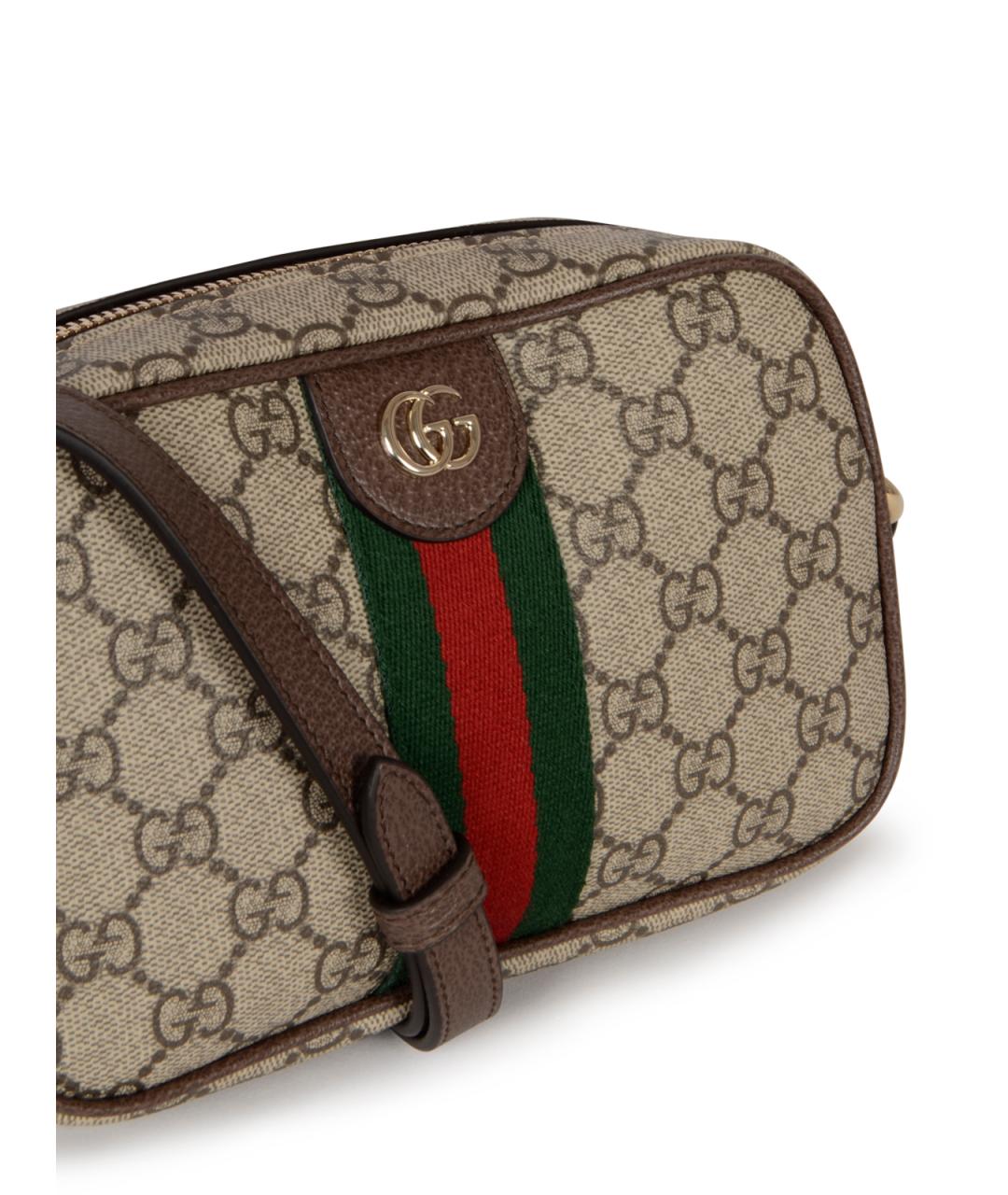 GUCCI Бежевая тканевая сумка через плечо, фото 4