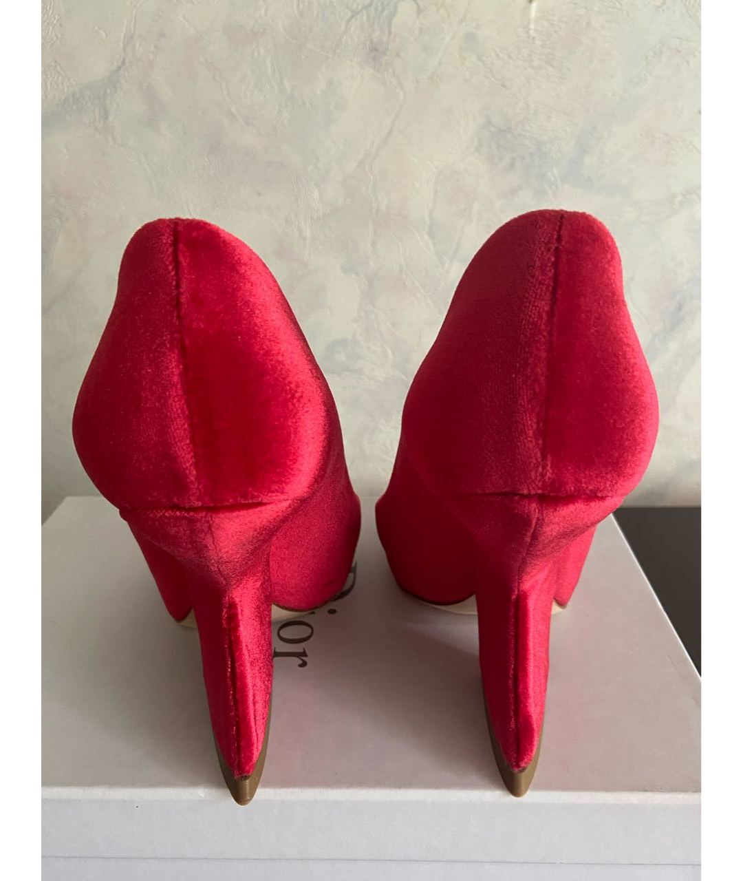 CHRISTIAN DIOR PRE-OWNED Красные кожаные туфли, фото 4