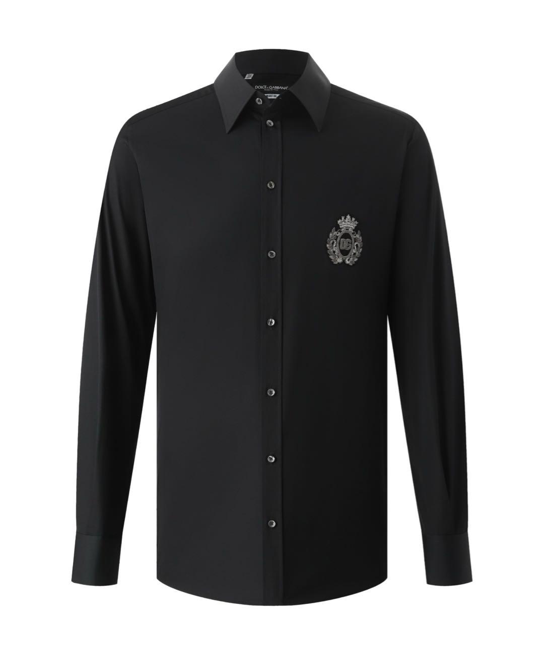 DOLCE&GABBANA Черная хлопковая кэжуал рубашка, фото 1
