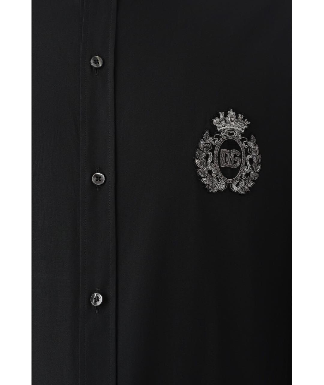 DOLCE&GABBANA Черная хлопковая кэжуал рубашка, фото 5