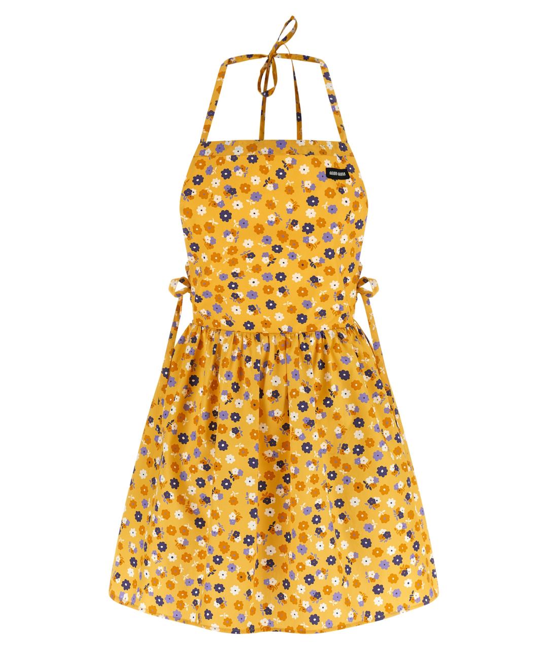 MIU MIU Мульти хлопковое повседневное платье, фото 1