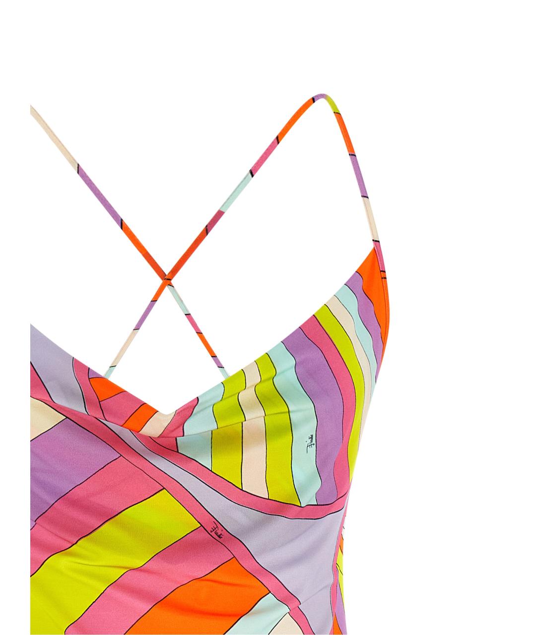 EMILIO PUCCI Мульти вискозное повседневное платье, фото 3