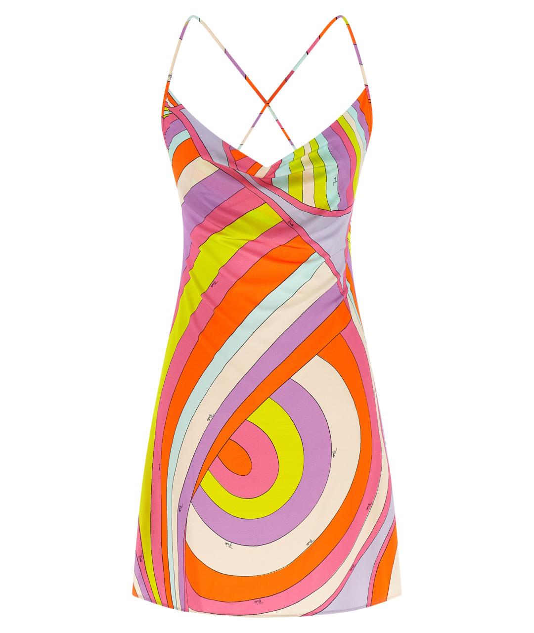 EMILIO PUCCI Мульти вискозное повседневное платье, фото 1