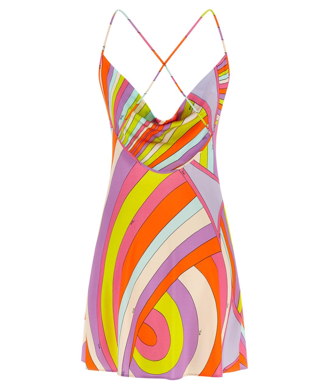 EMILIO PUCCI Мульти вискозное повседневное платье, фото 2