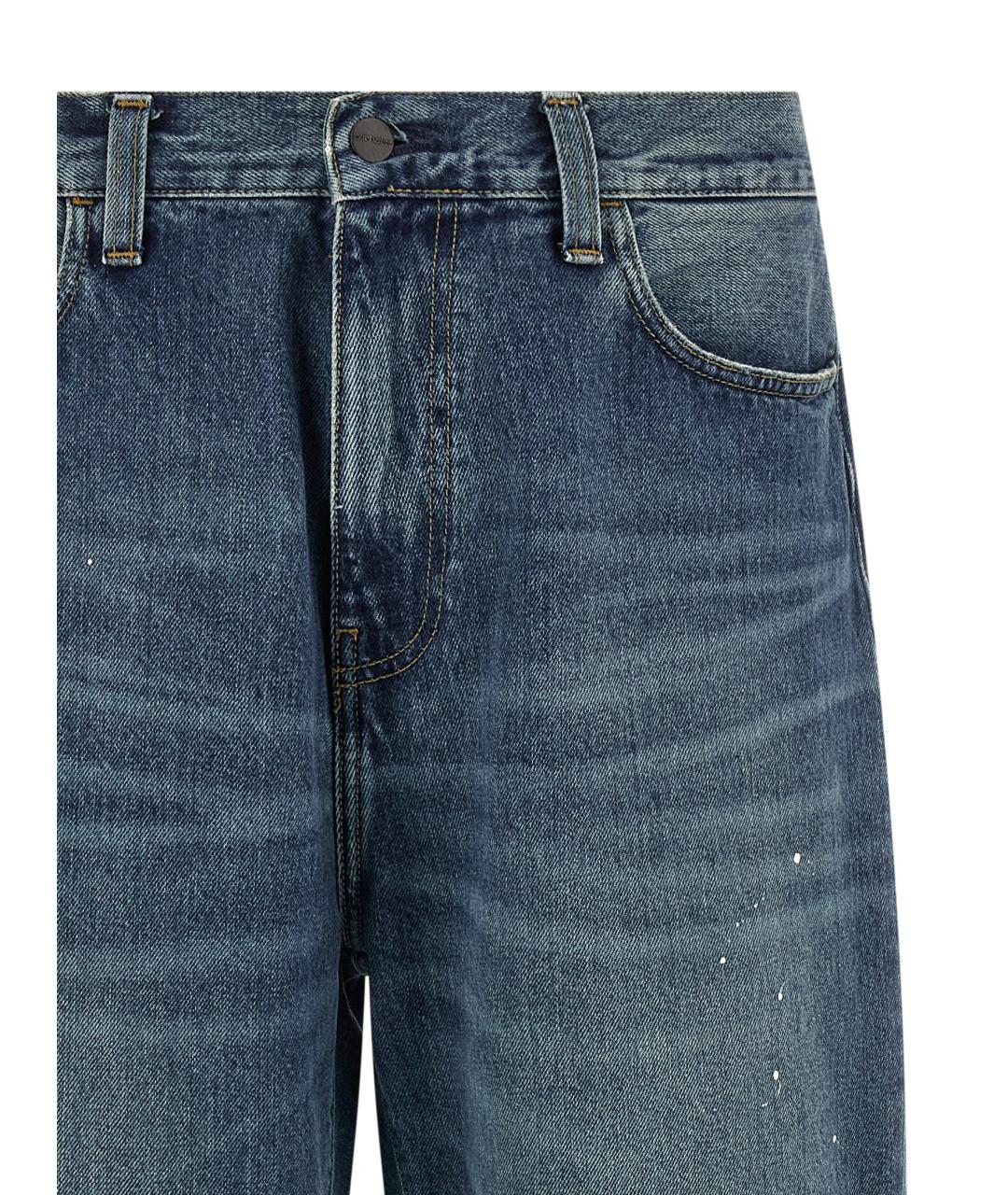CARHARTT WIP Синие хлопковые прямые джинсы, фото 3