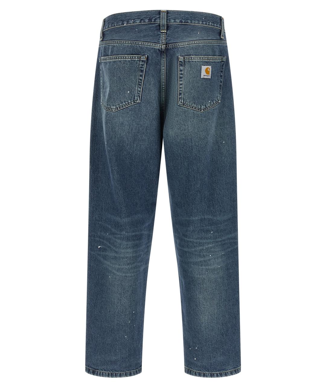 CARHARTT WIP Синие хлопковые прямые джинсы, фото 2