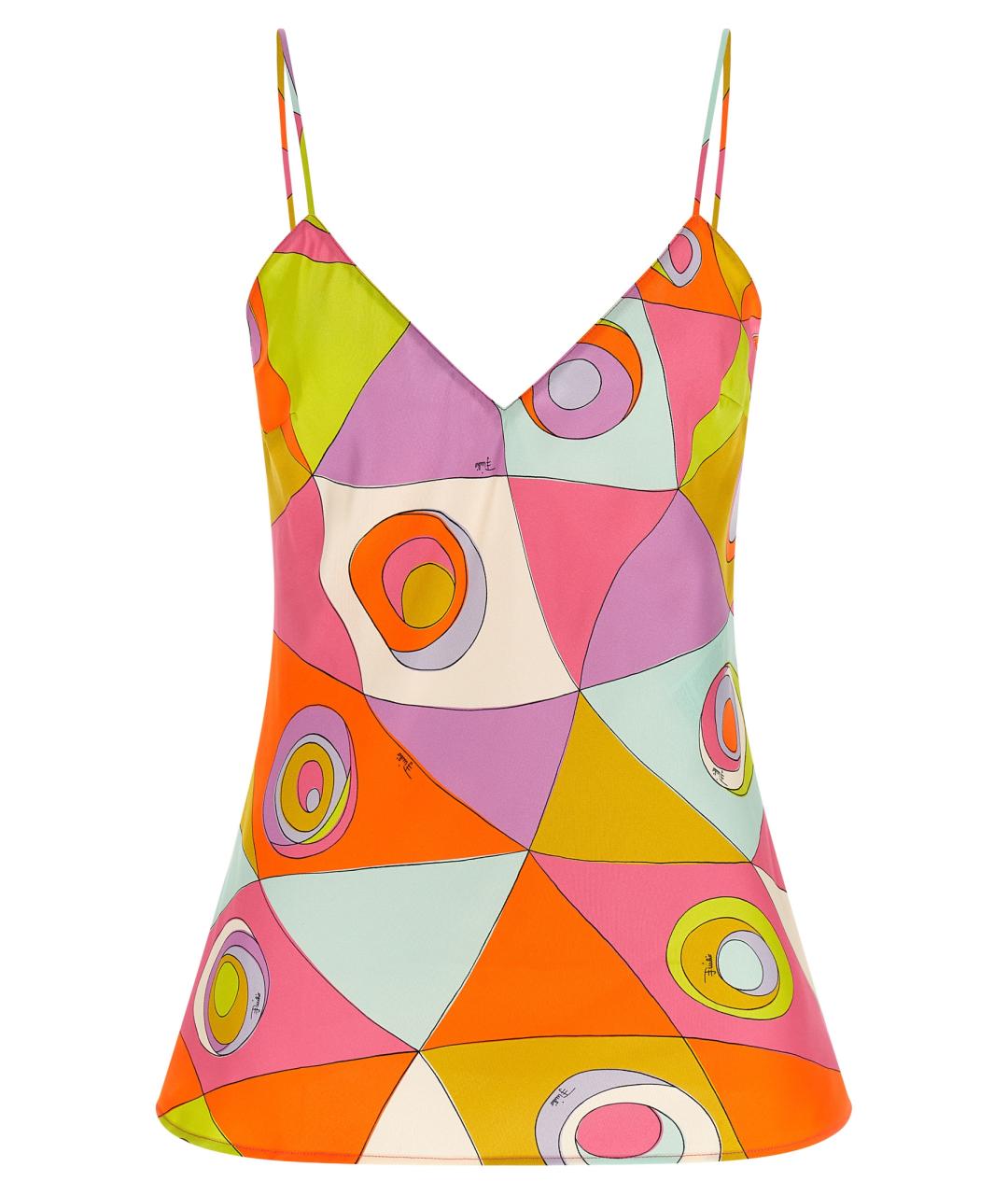 EMILIO PUCCI Мульти шелковая блузы, фото 1