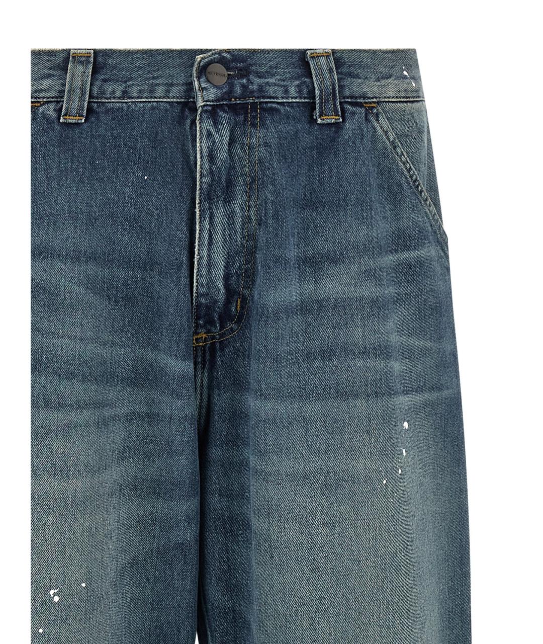 CARHARTT WIP Синие хлопковые прямые джинсы, фото 3
