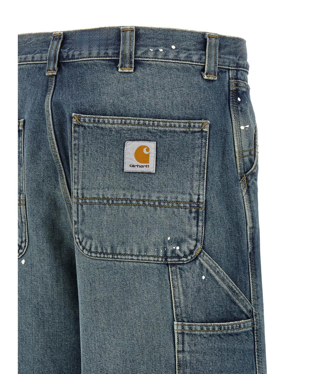 CARHARTT WIP Синие хлопковые прямые джинсы, фото 4