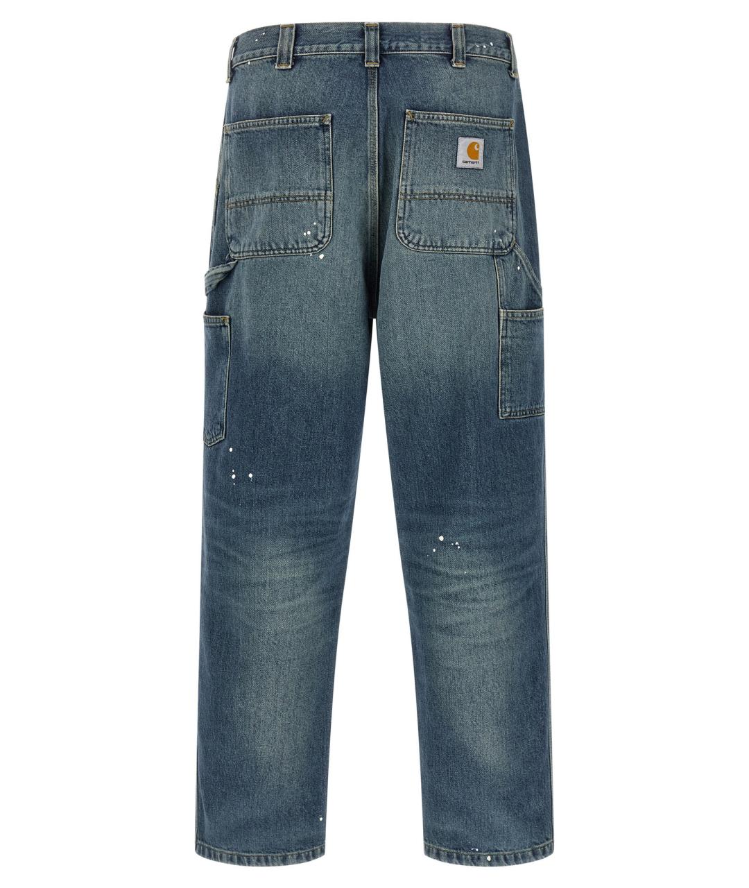 CARHARTT WIP Синие хлопковые прямые джинсы, фото 2