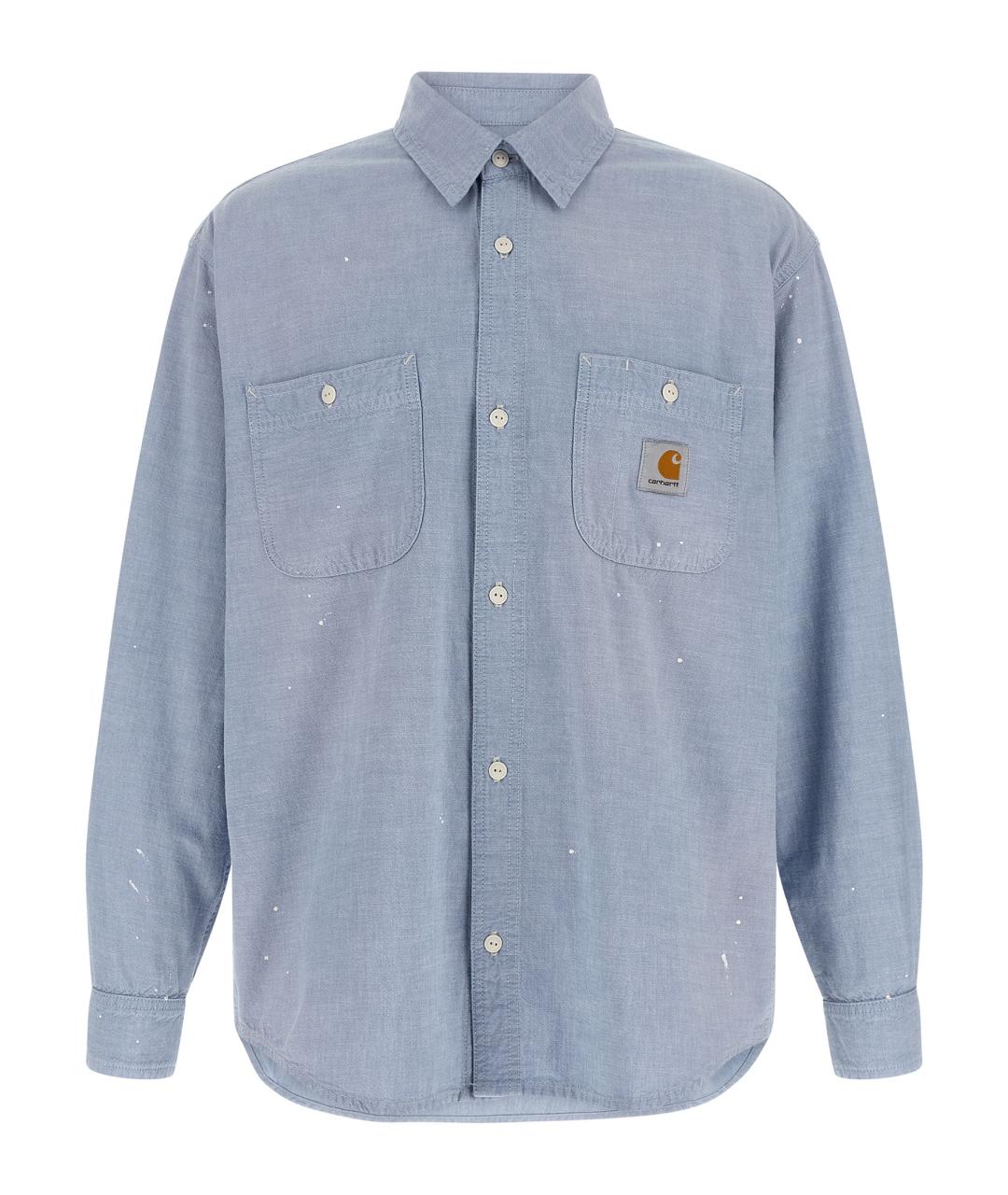 CARHARTT WIP Голубая хлопковая кэжуал рубашка, фото 1