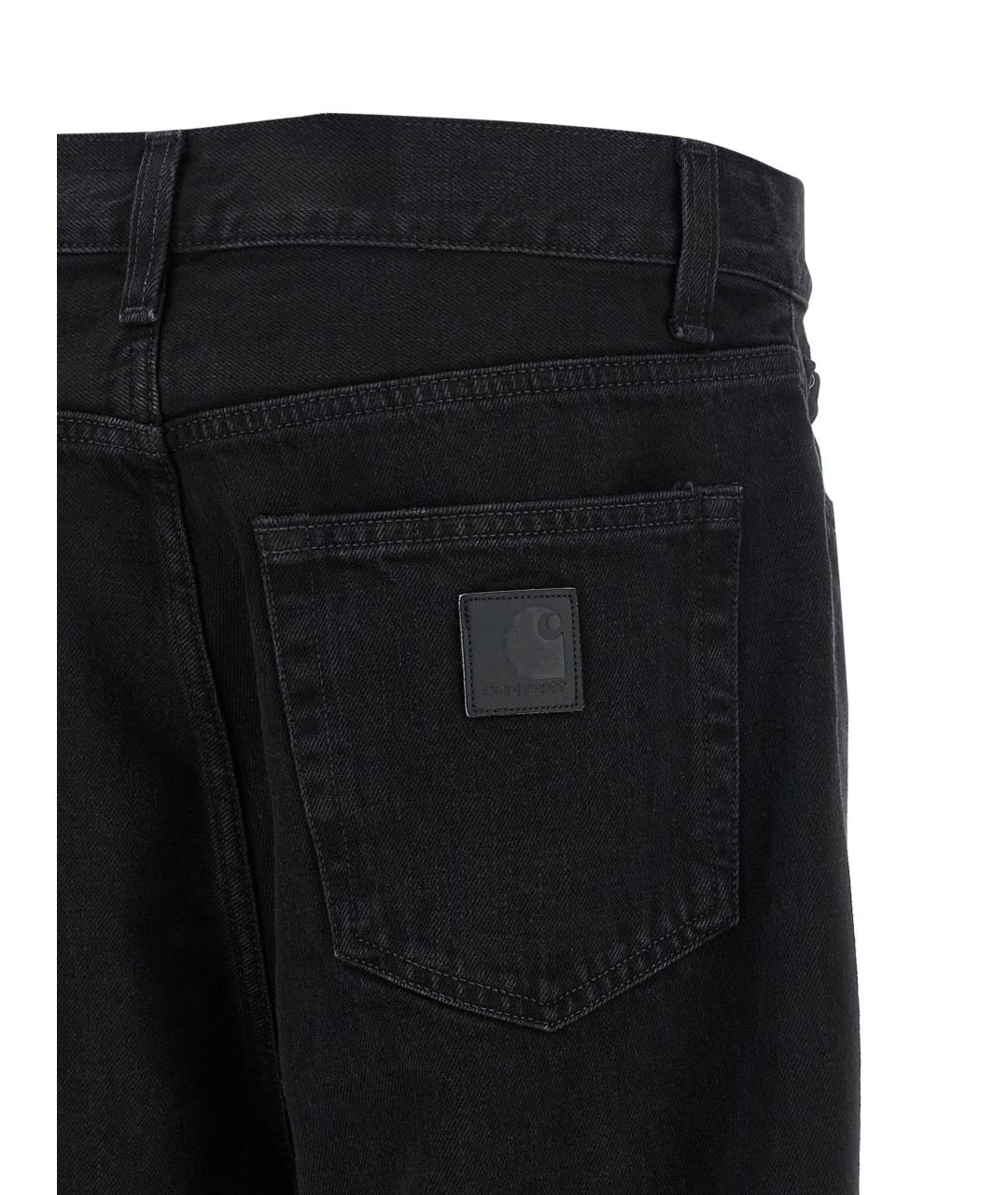 CARHARTT WIP Черные хлопковые прямые джинсы, фото 4
