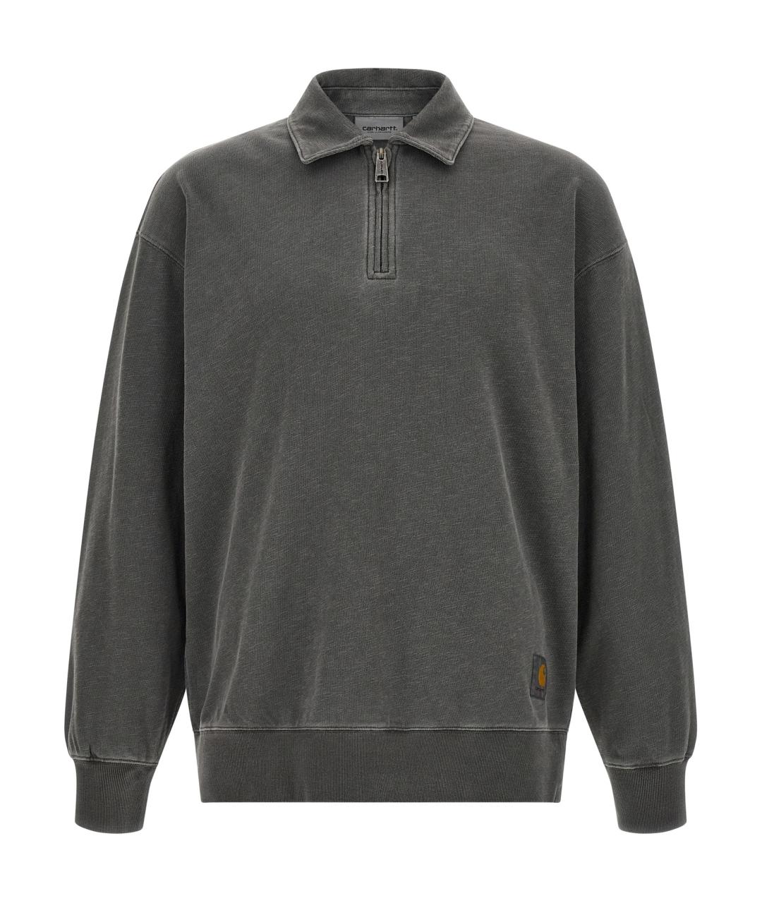 CARHARTT WIP Черное хлопковое поло с длинным рукавом, фото 1