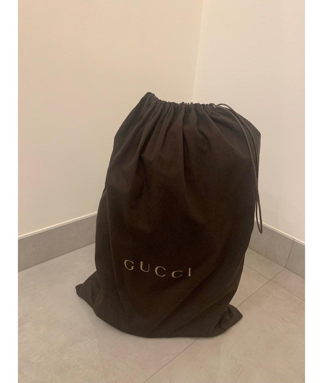 GUCCI Черные кожаные ботфорты, фото 5