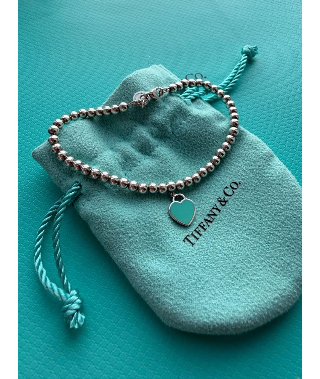 TIFFANY&CO Бирюзовый серебряный браслет, фото 2