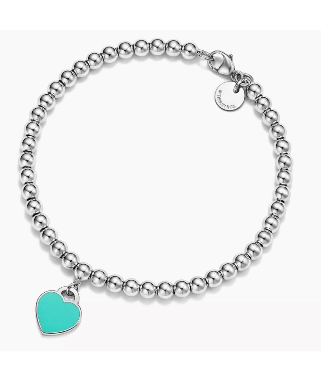 TIFFANY&CO Бирюзовый серебряный браслет, фото 9