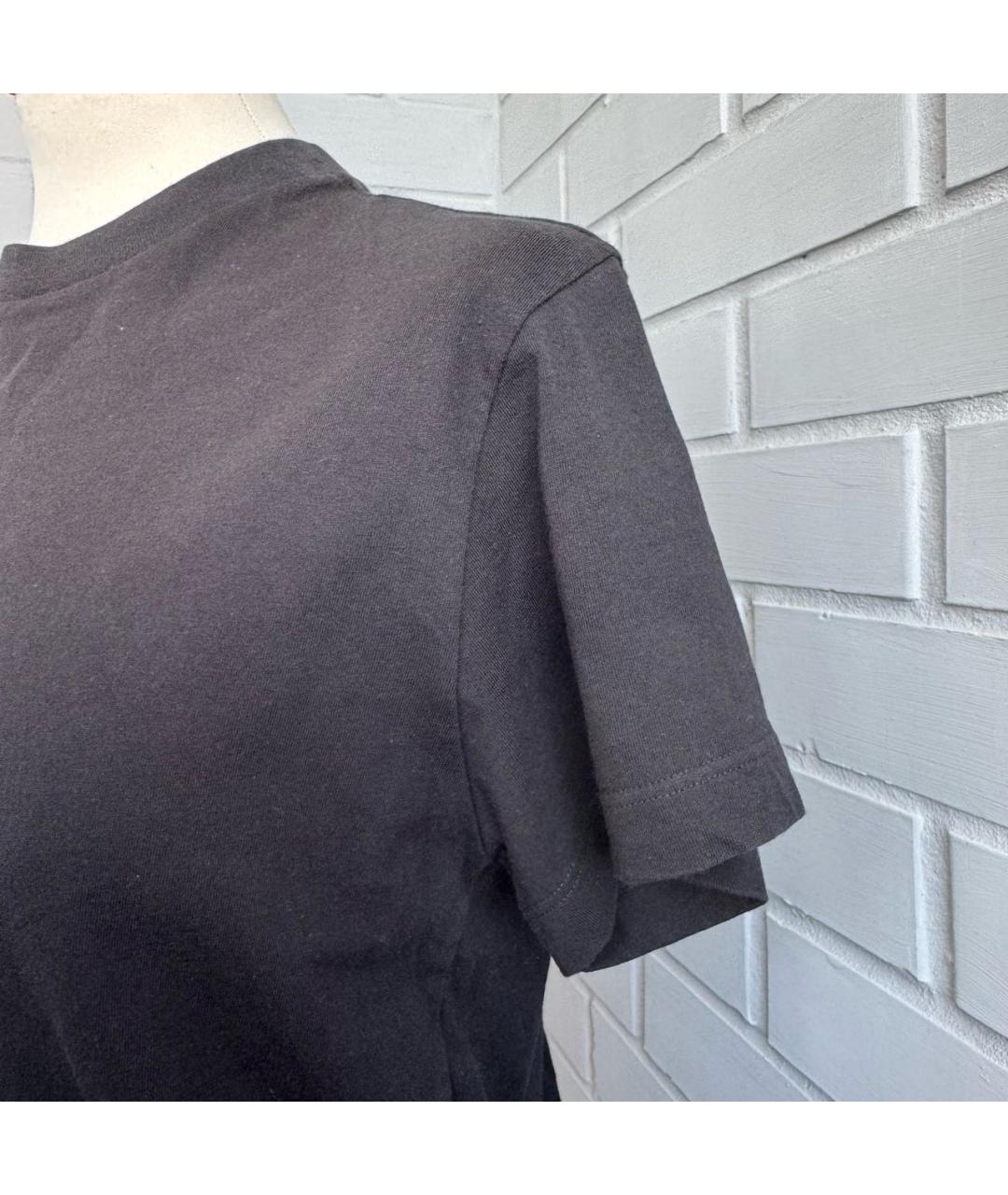 JIL SANDER Черная хлопковая футболка, фото 5