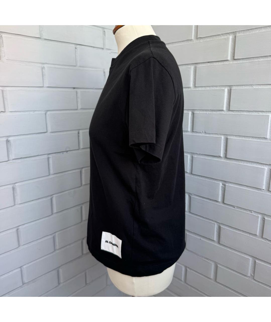 JIL SANDER Черная хлопковая футболка, фото 8