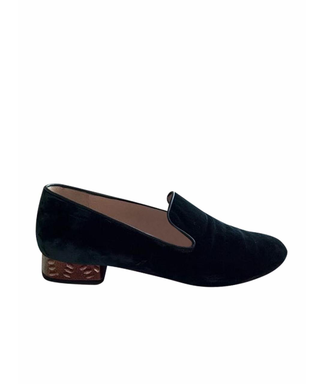 FERRAGAMO Зеленые бархатные лоферы, фото 1