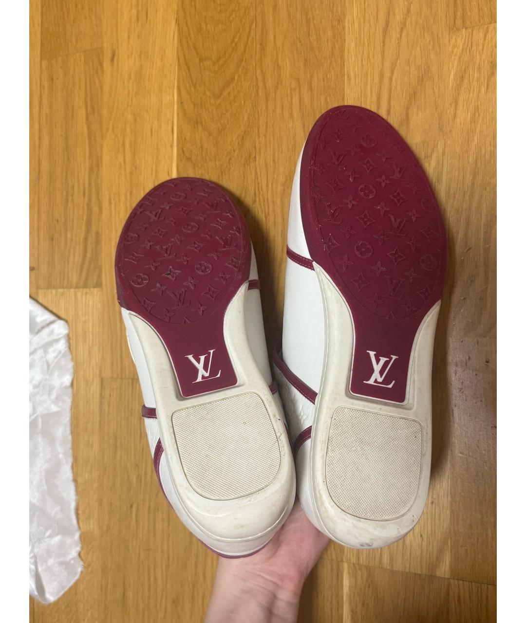 LOUIS VUITTON Белые кожаные кеды, фото 6