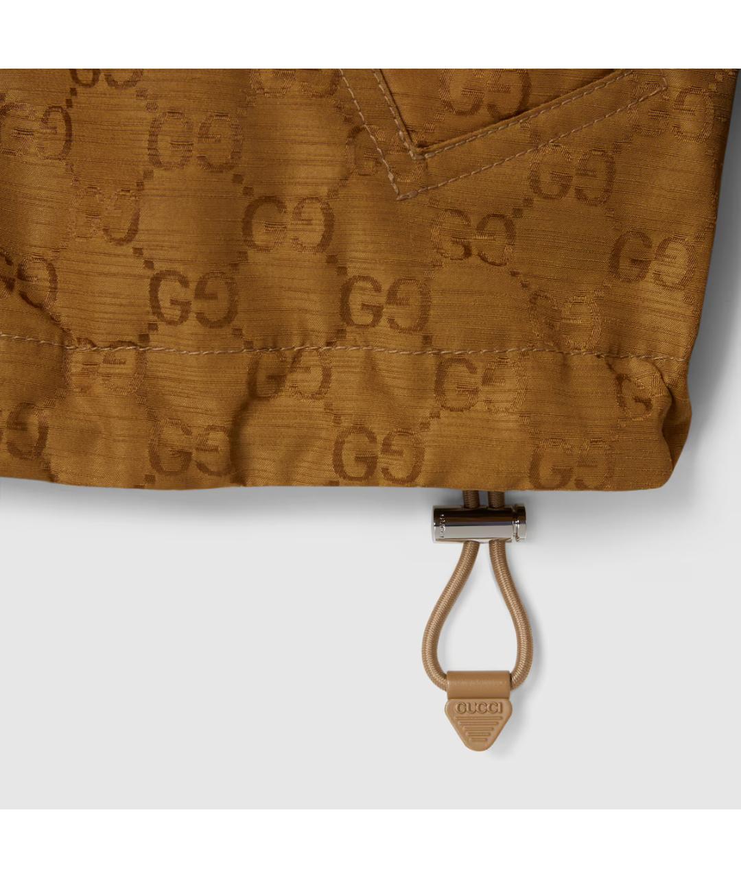 GUCCI Коричневая полиамидовая куртка, фото 4