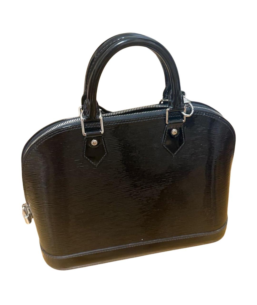 LOUIS VUITTON Черная кожаная сумка с короткими ручками, фото 1
