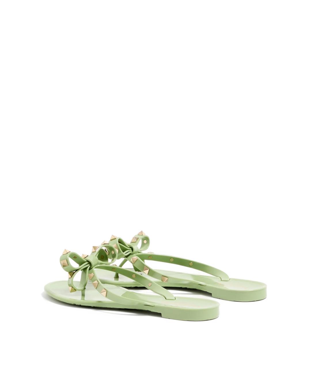 VALENTINO Зеленые шлепанцы, фото 3