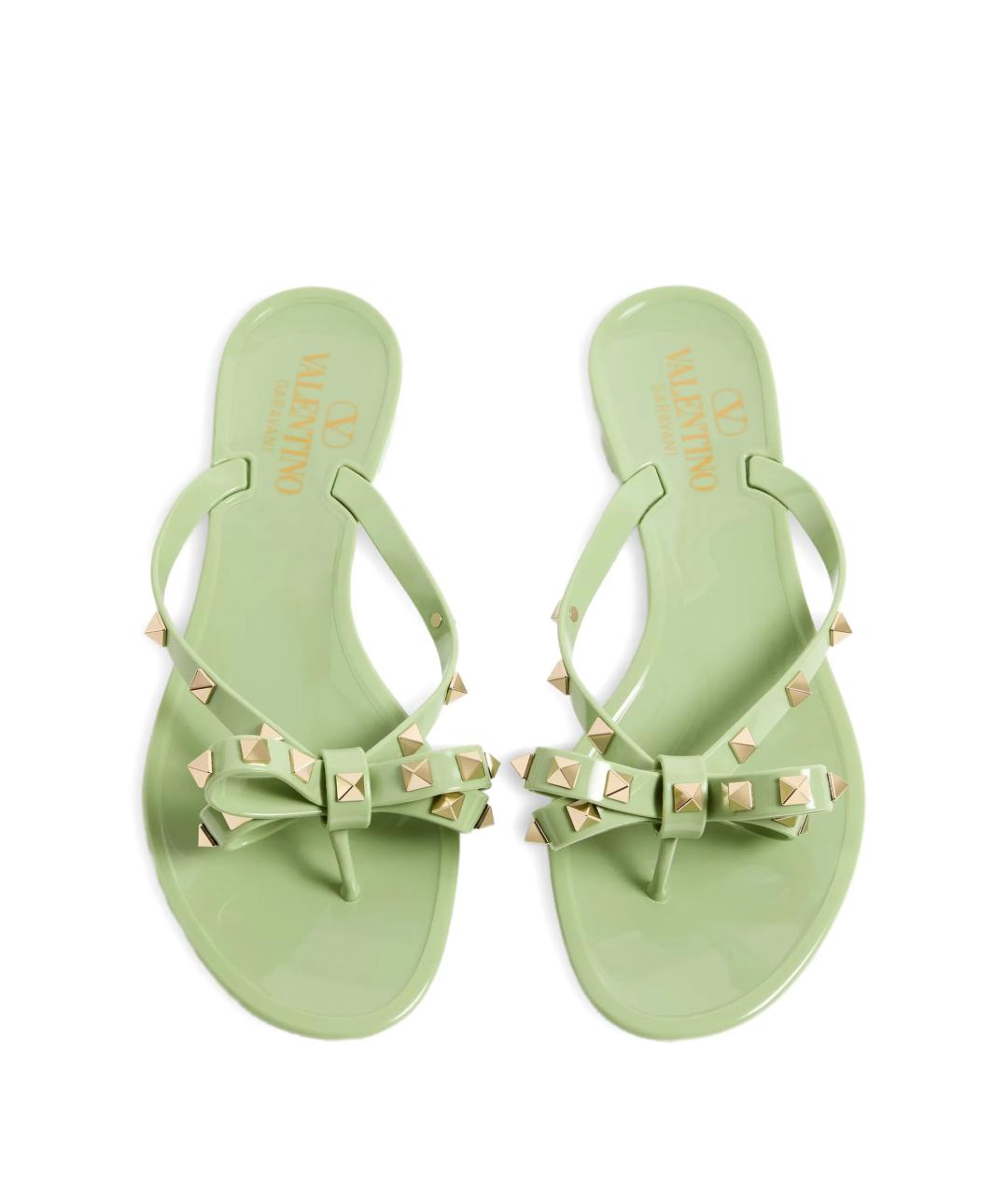 VALENTINO Зеленые шлепанцы, фото 4