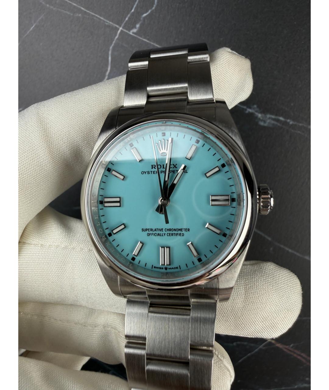 ROLEX Голубые часы, фото 3
