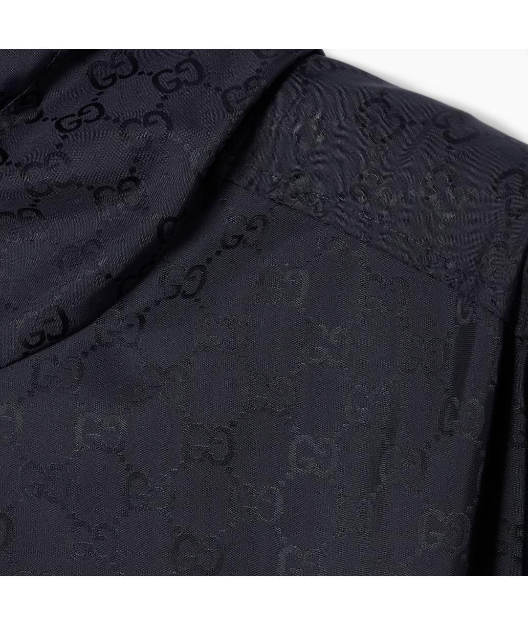 GUCCI Темно-синяя полиамидовая куртка, фото 5