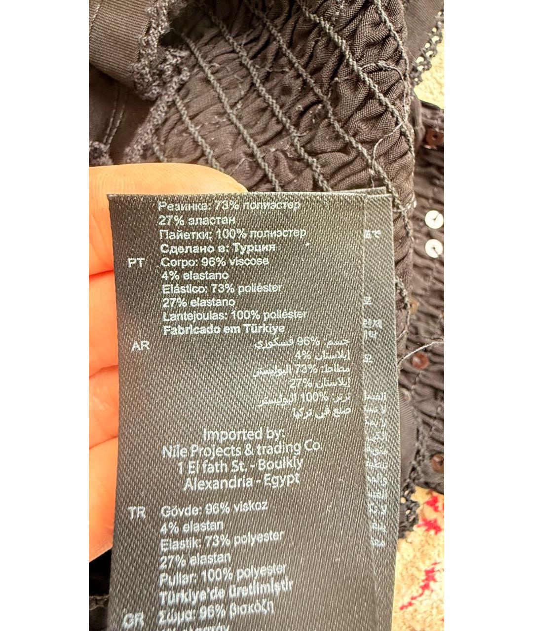 SANDRO Черная вискозная футболка, фото 7