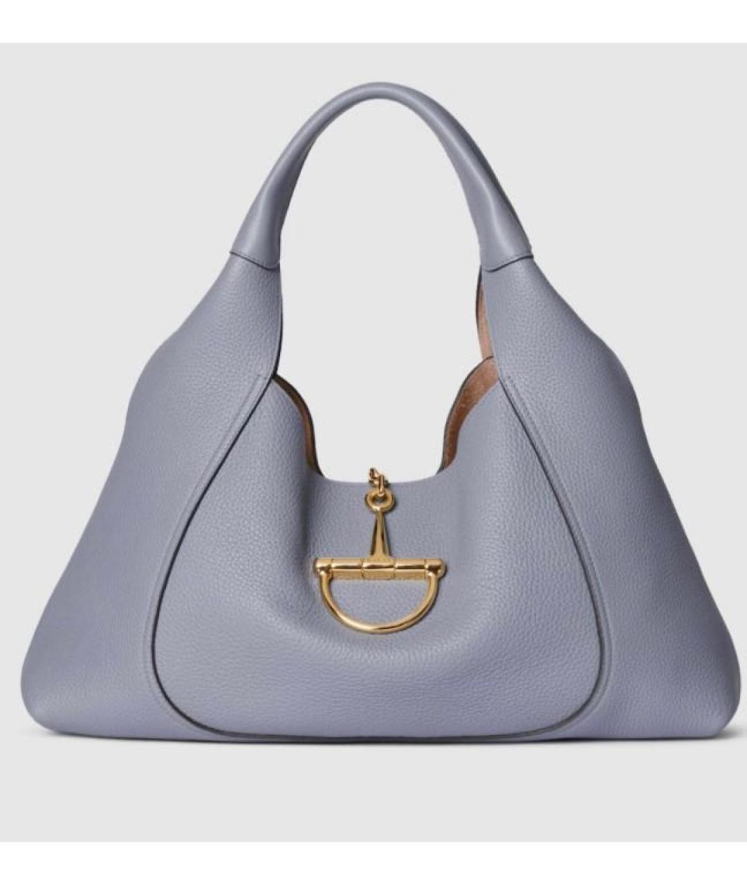 GUCCI Голубая кожаная сумка тоут, фото 4