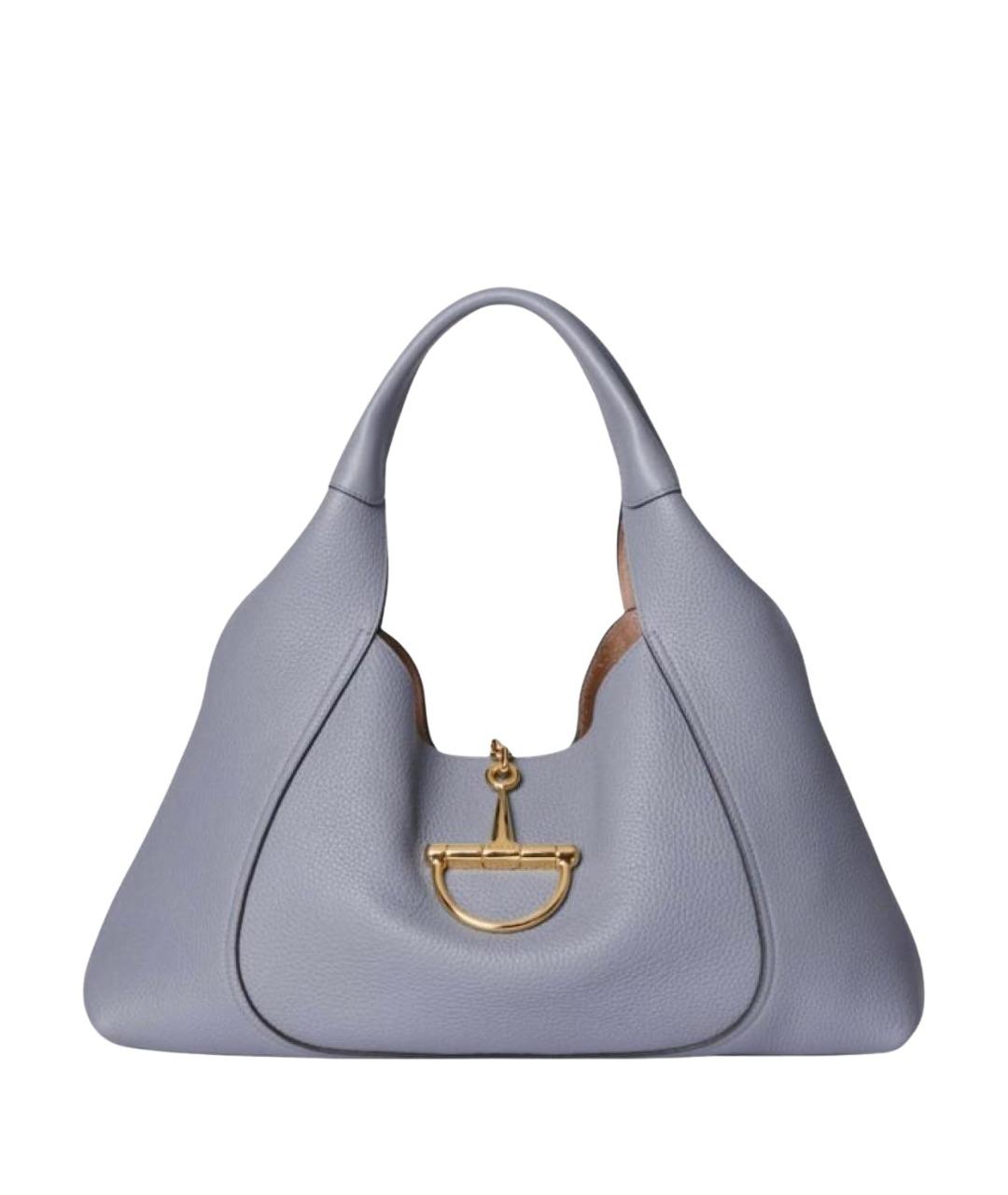 GUCCI Голубая кожаная сумка тоут, фото 1