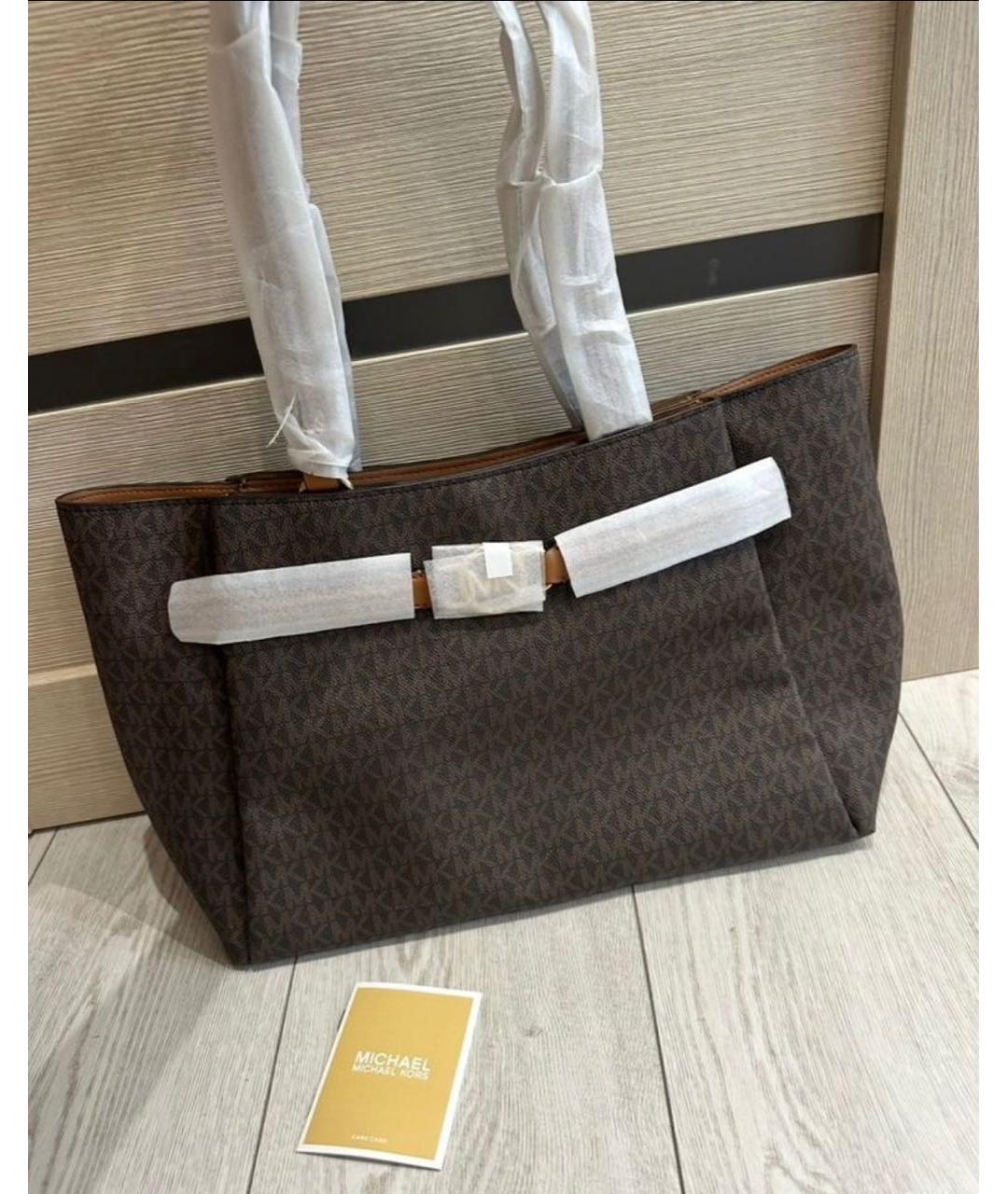 MICHAEL KORS Коричневая сумка тоут, фото 7