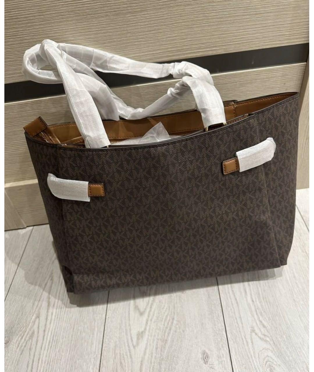 MICHAEL KORS Коричневая сумка тоут, фото 3