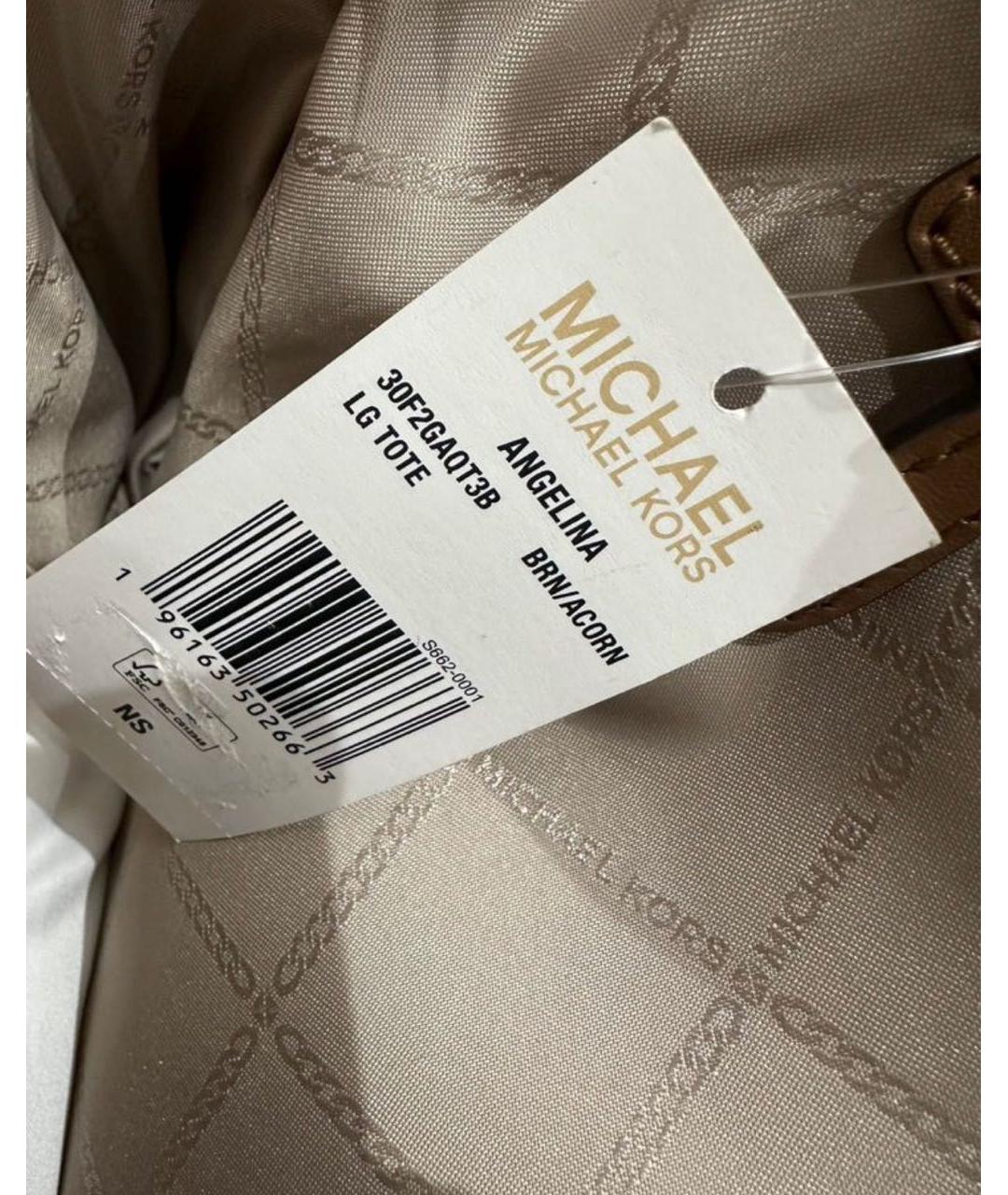 MICHAEL KORS Коричневая сумка тоут, фото 6