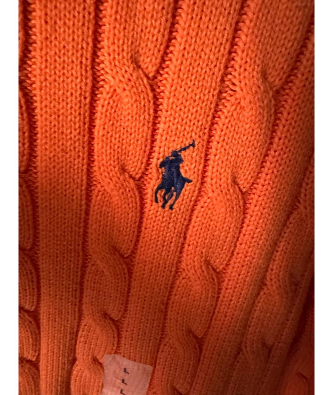 RALPH LAUREN Оранжевый хлопковый джемпер / свитер, фото 4