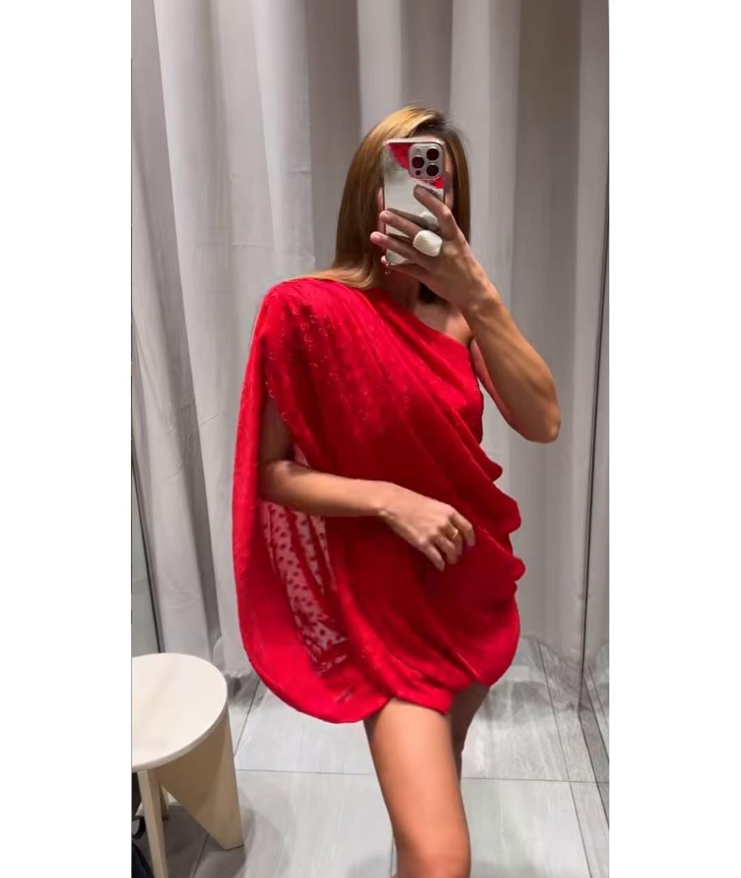 STELLA MCCARTNEY Красное полиэстеровое коктейльное платье, фото 7