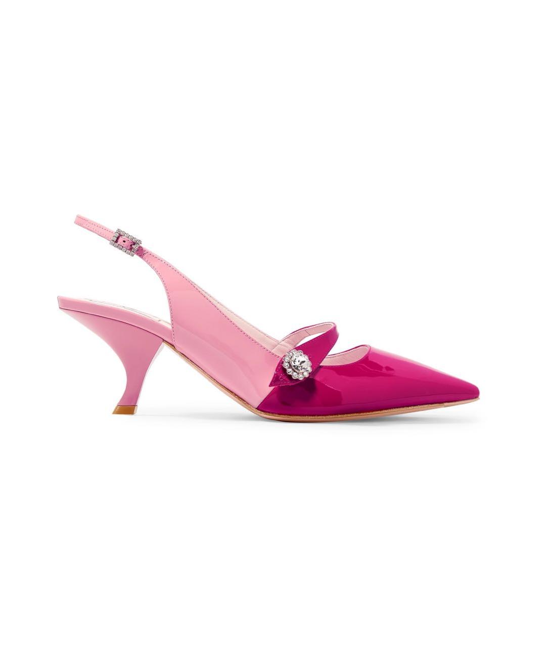 ROGER VIVIER Розовые туфли из лакированной кожи, фото 8