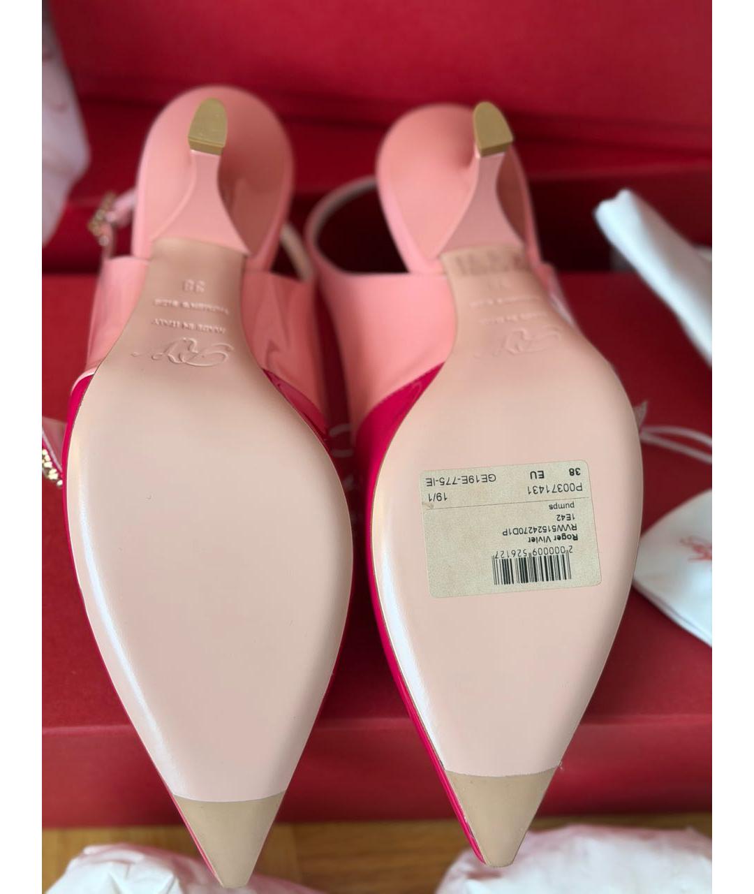 ROGER VIVIER Розовые туфли из лакированной кожи, фото 7