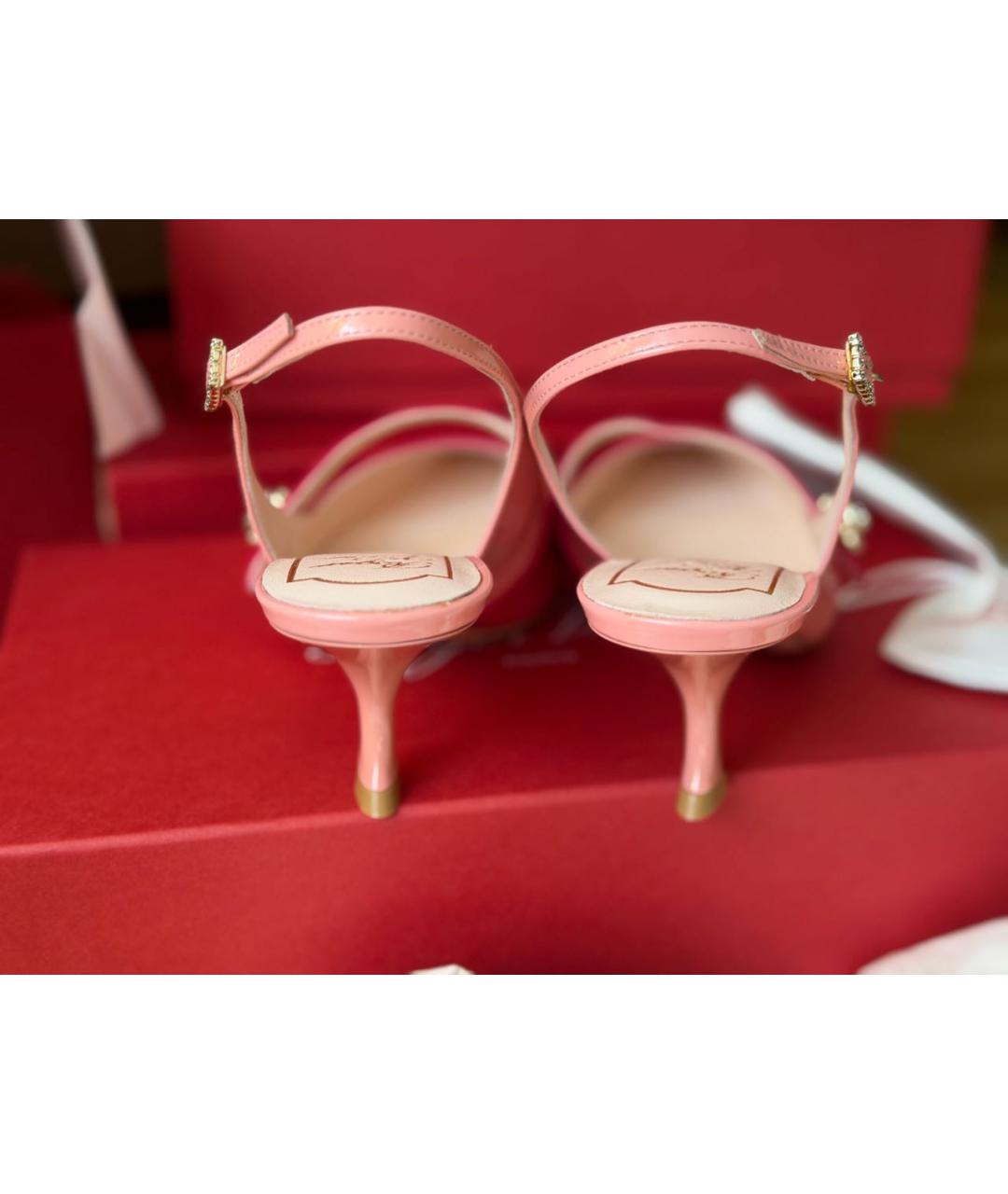 ROGER VIVIER Розовые туфли из лакированной кожи, фото 3