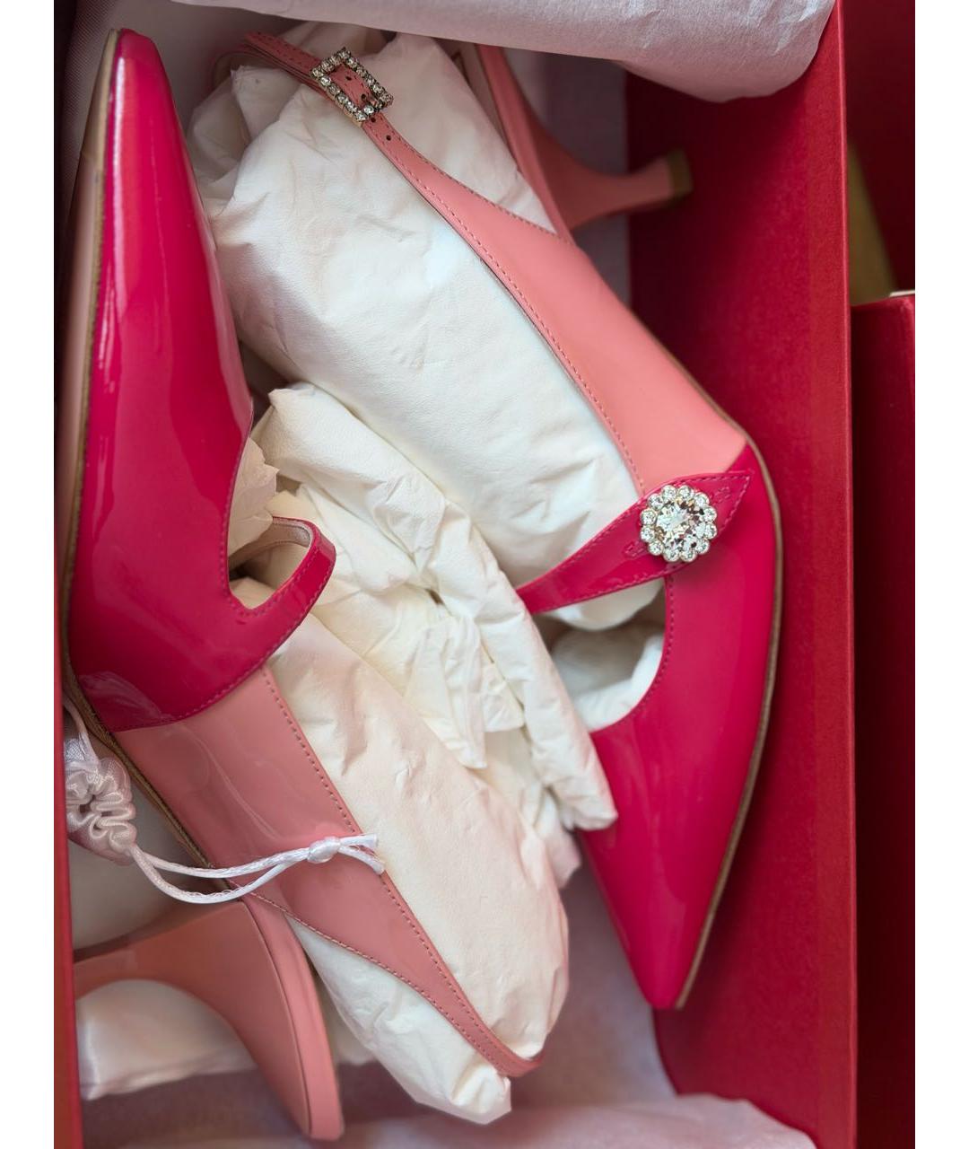 ROGER VIVIER Розовые туфли из лакированной кожи, фото 6