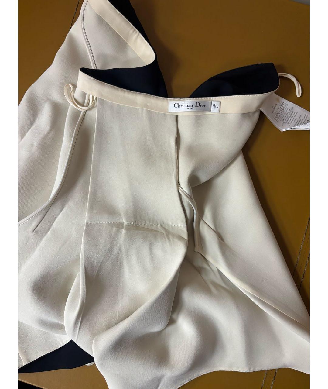 CHRISTIAN DIOR Черная шелковая юбка мини, фото 3