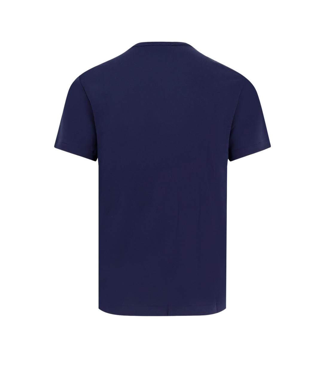 POLO RALPH LAUREN Синяя хлопковая футболка, фото 2
