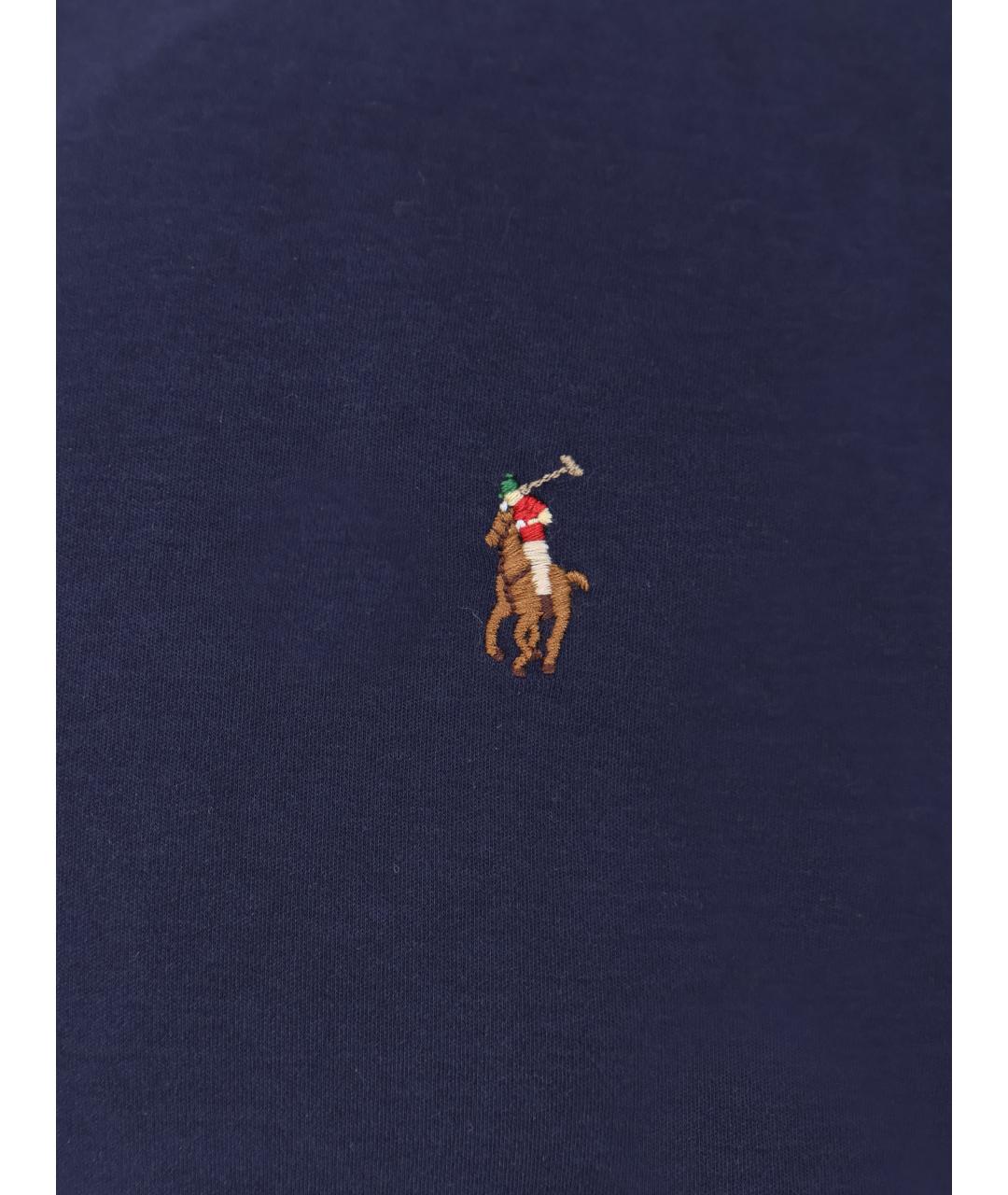 POLO RALPH LAUREN Синяя хлопковая футболка, фото 3