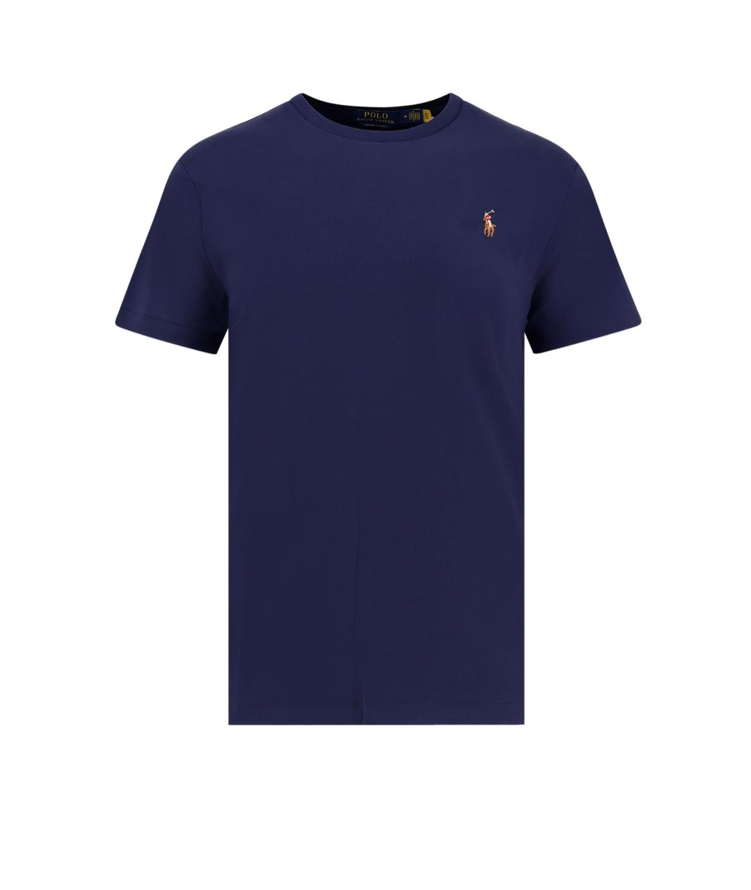 POLO RALPH LAUREN Синяя хлопковая футболка, фото 1