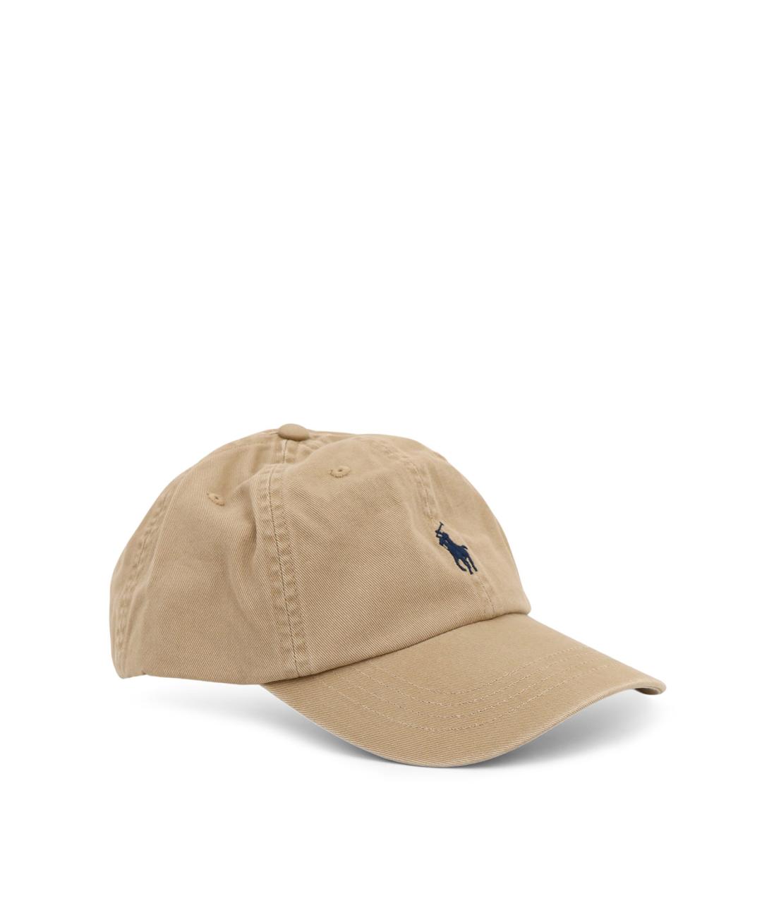 POLO RALPH LAUREN Бежевая хлопковая кепка, фото 2