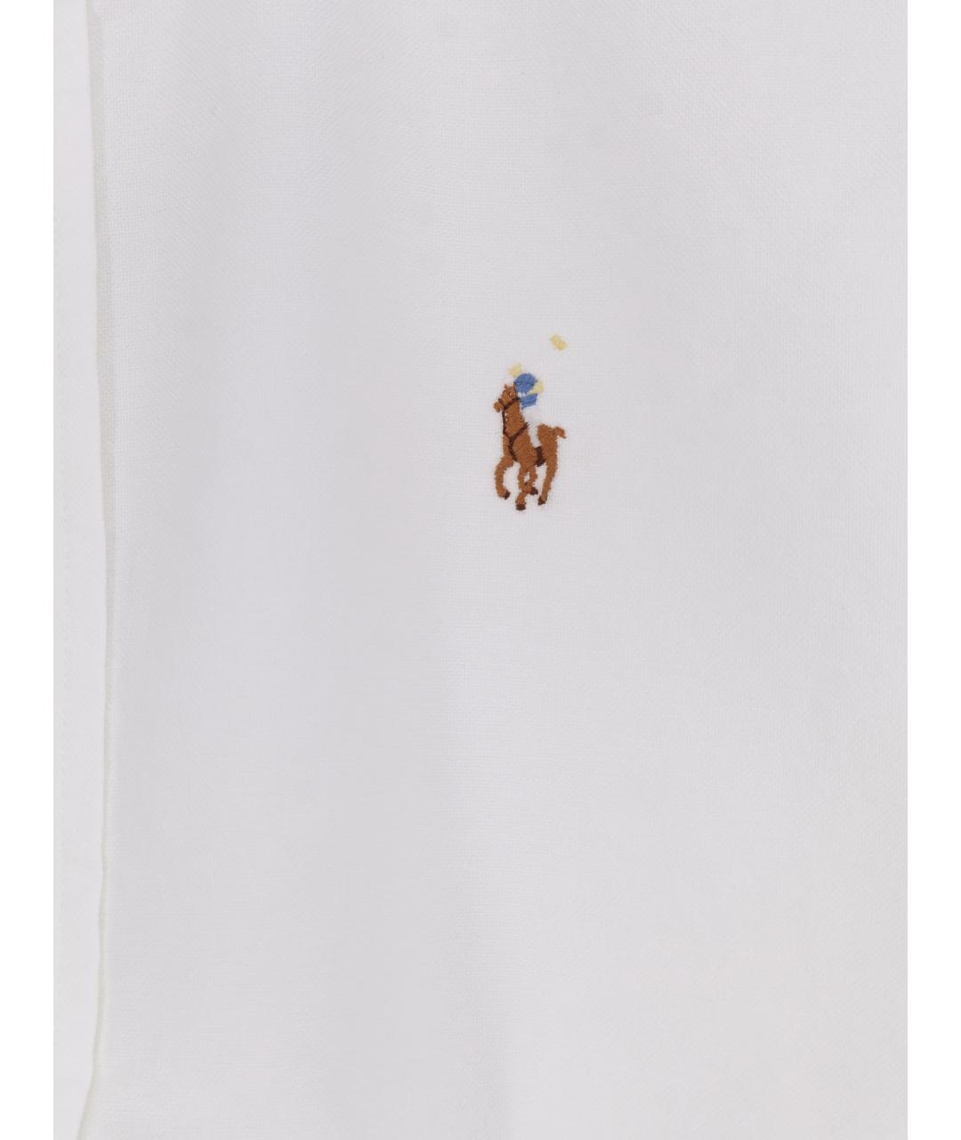 POLO RALPH LAUREN Белая хлопковая рубашка, фото 3