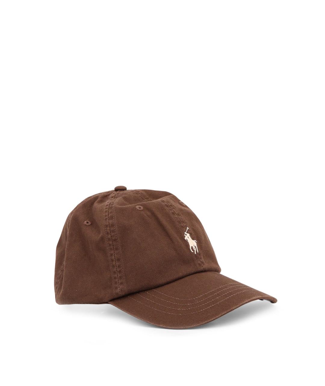 POLO RALPH LAUREN Коричневая хлопковая кепка, фото 2