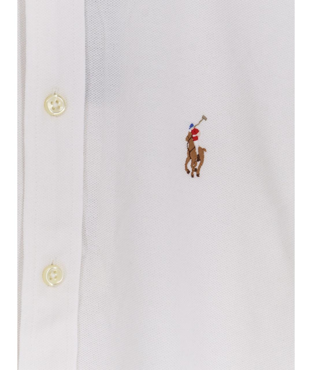 POLO RALPH LAUREN Белая хлопковая рубашка, фото 3